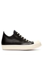 Matchesfashion.com Rick Owens - Geobasket Low Top Leather Trainers - Mens - Black White