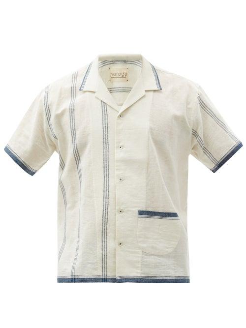 Matchesfashion.com Harago - South Of France Upcycled Cotton-canvas Shirt - Mens - Cream