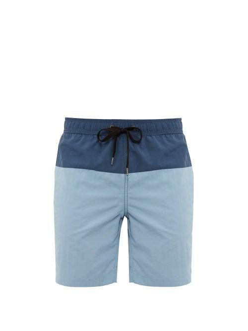 Matchesfashion.com Onia - Charles Colour Block Shell Swim Shorts - Mens - Navy Multi