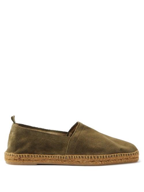 Castaer - Pablo Suede And Jute Espadrilles - Mens - Khaki