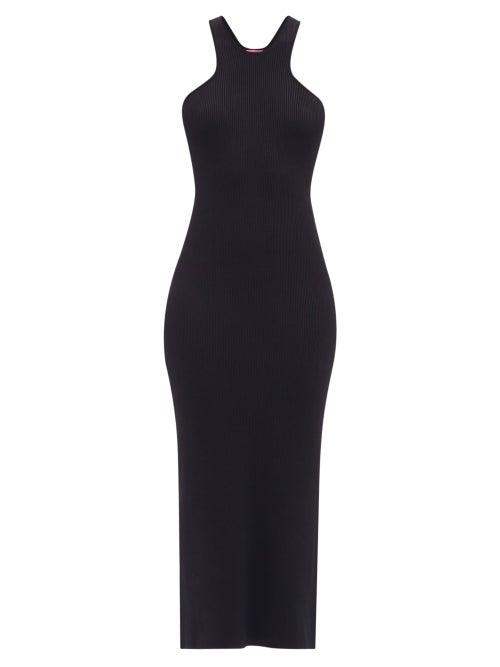 Matchesfashion.com Gauge81 - Avila Racerback Ribbed Midi Dress - Womens - Black