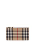Burberry - Somerset Vintage-check Leather And Canvas Wallet - Womens - Black Multi