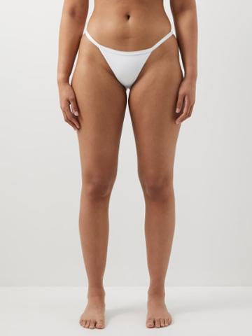 Form And Fold - The Bare High-leg Bikini Briefs - Womens - Off White