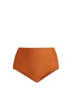 Matchesfashion.com Matteau - The High Waist Bikini Briefs - Womens - Orange