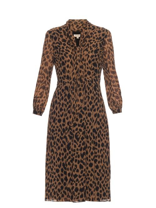 Burberry London Liv Leopard-print Silk-chiffon Dress
