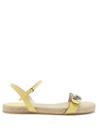 Matchesfashion.com Gucci - Gg Leather Espadrille Sandals - Womens - Yellow
