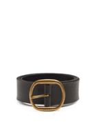 Gucci Rounded Square-buckle Leather Belt