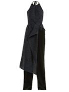 Roland Mouret Bennett Raindrop-jacquard Jumpsuit