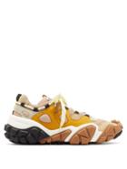 Matchesfashion.com Acne Studios - Lace Up Suede And Mesh Trainers - Womens - Yellow Multi