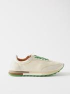 The Row - Owen Mesh And Suede Trainers - Mens - White Green
