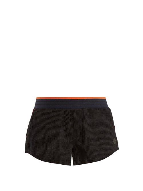 Matchesfashion.com The Upside - Midnight Honeycomb Jersey Performance Shorts - Womens - Black