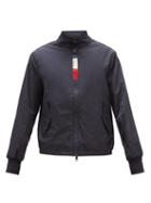 Matchesfashion.com Moncler - Tricolour-zip Shell Windbreaker Jacket - Mens - Navy
