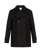 Matchesfashion.com Comme Des Garons Shirt - Double Breasted Wool Coat - Mens - Black Grey