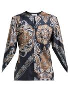 Matchesfashion.com Chlo - Persian Print Faille Blouse - Womens - Navy Print