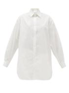 Matchesfashion.com Raey - Oversized Dropped-shoulder Cotton-blend Shirt - Womens - White
