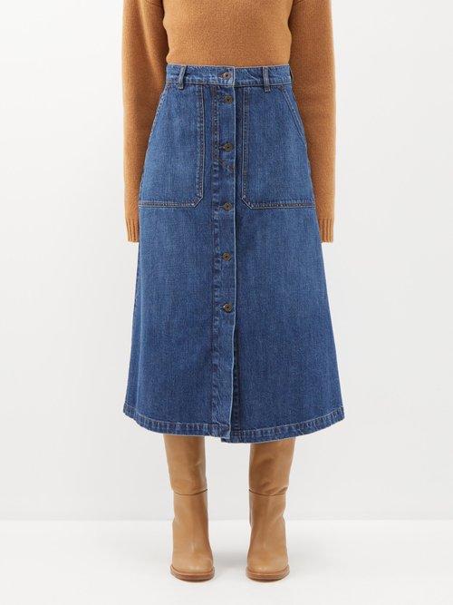 Weekend Max Mara - Donare Skirt - Womens - Navy