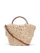 Matchesfashion.com Valentino Garavani - Atelier Petal-effect Canvas Bucket Bag - Womens - Tan Multi