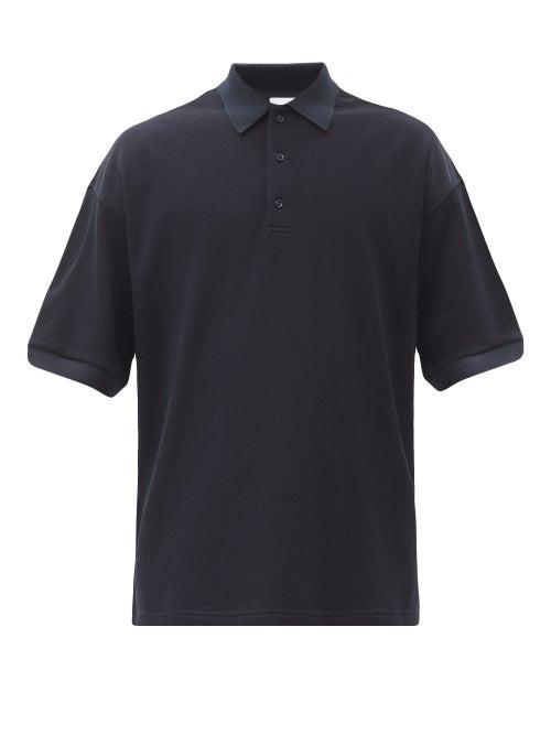 Matchesfashion.com Raey - Oversized Cotton-piqu Polo Shirt - Mens - Navy