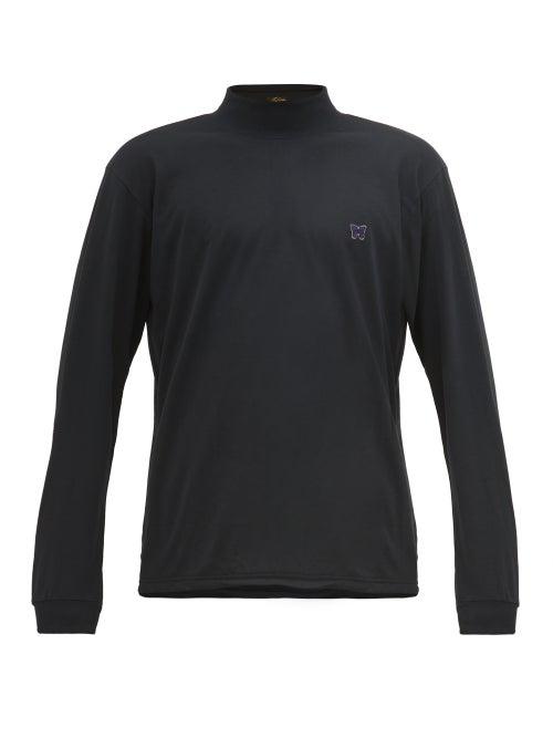 Matchesfashion.com Needles - Logo Embroidered Long Sleeved T Shirt - Mens - Black