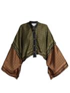 Loewe Monogram-print Kimono-sleeve Silk-twill Jacket
