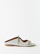 Malone Souliers - Norah 10 Metallic-leather Flat Sandals - Womens - Silver