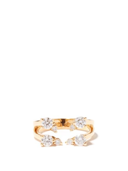 Delfina Delettrez - Dots Diamond & 18kt Gold Ring - Womens - Yellow Gold
