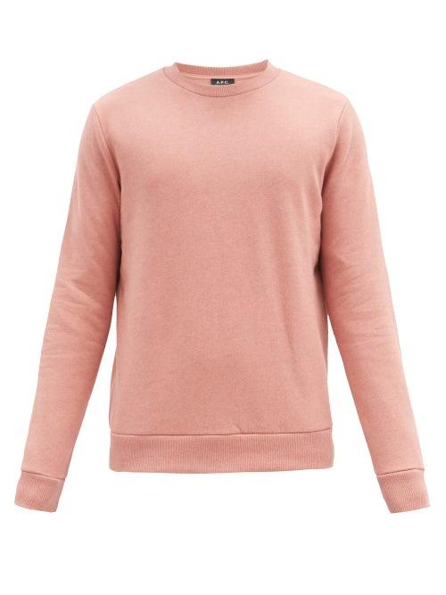 Matchesfashion.com A.p.c. - Capitol Cotton-blend Jersey Sweatshirt - Mens - Dark Pink