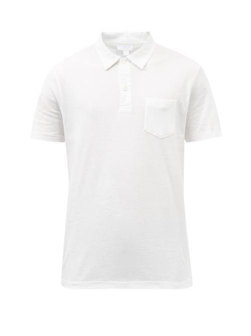 Sunspel - Sea Island Cotton-jersey Polo Shirt - Mens - White