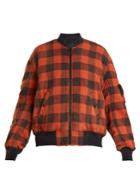 R13 Reversible Checked Cotton Bomber Jacket