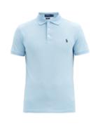 Matchesfashion.com Polo Ralph Lauren - Logo-embroidered Pima Cotton-jersey Polo Shirt - Mens - Light Blue