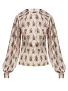 Matchesfashion.com Emilia Wickstead - Margot Floral Print Crepe Blouse - Womens - Multi