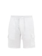 Matchesfashion.com Vilebrequin - Logo Patch Slubbed Linen Cargo Shorts - Mens - White