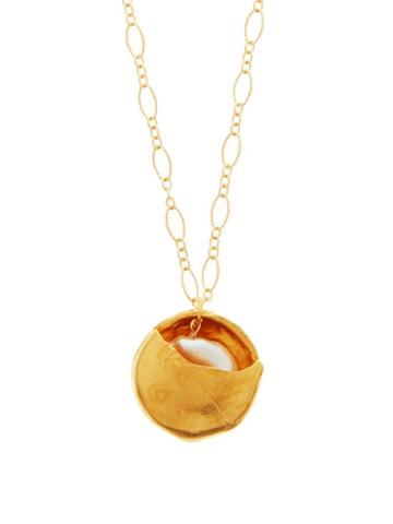 Matchesfashion.com Alighieri - The Jaja Pearl & 24kt Gold-plated Necklace - Womens - Yellow Gold