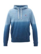 Matchesfashion.com Polo Ralph Lauren - Gradient-dye Cotton-blend Hooded Sweatshirt - Mens - Blue