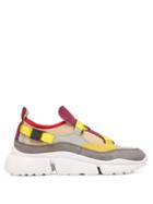 Matchesfashion.com Chlo - Sonnie Raised Sole Low Top Leather Trainers - Womens - Yellow Multi