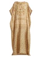 Mes Demoiselles Pasado Floral-print Silk Kaftan