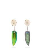 Bibi Van Der Velden Scarab Egg Wing Earrings