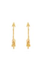 Matchesfashion.com Valentino - Arrow Drop Pendant Earrings - Womens - Gold
