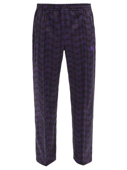 Matchesfashion.com Needles - Butterfly-jacquard Jersey Track Pants - Mens - Black