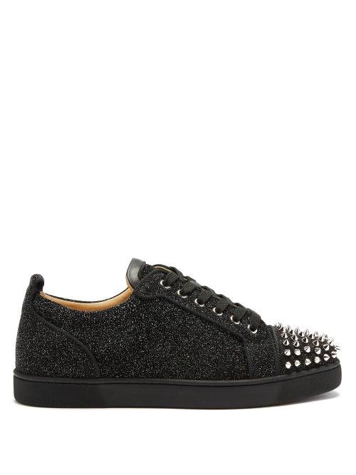 Matchesfashion.com Christian Louboutin - Louis Junior Orlato Glittered Trainers - Mens - Black