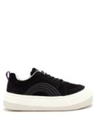 Matchesfashion.com Eytys - Sonic Rainbow Exaggerated Sole Suede Trainers - Mens - Black
