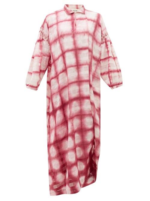 Matchesfashion.com Story Mfg. - Alea Tie-dye Organic-cotton Dress - Womens - Pink White