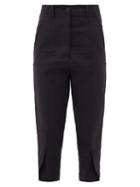 Matchesfashion.com Colville - High-rise Knee-patch Cotton-blend Trousers - Womens - Black