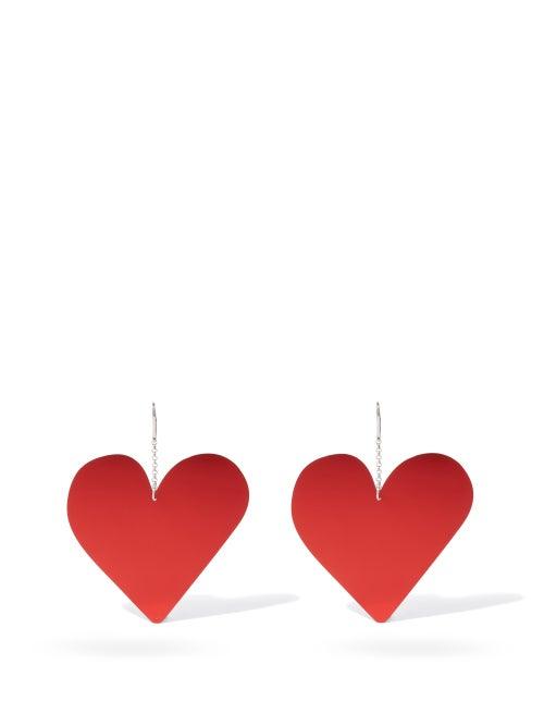 Isabel Marant - Heart Drop Earrings - Womens - Red