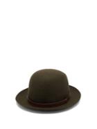 Matchesfashion.com Borsalino - Leather Trim Bowler Hat - Mens - Green
