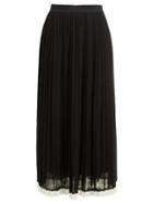 Matchesfashion.com Zimmermann - High Rise Pleated Crepe Midi Skirt - Womens - Black