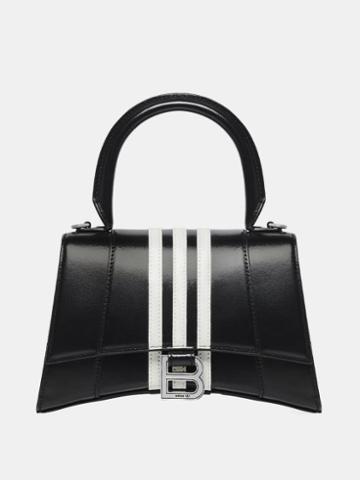 Balenciaga - X Adidas Hourglass S Leather Bag - Womens - Black White