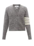 Thom Browne - Four-bar Stripe Wool-blend Cardigan - Mens - Grey