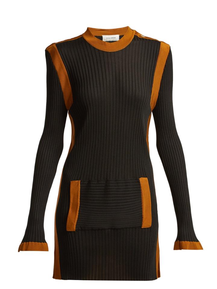 Wales Bonner Ribbed-knit Kangaroo-pocket Dress