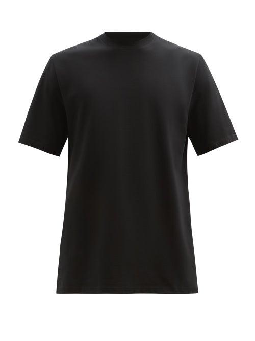 Matchesfashion.com Studio Nicholson - Mercerised-cotton T-shirt - Mens - Black
